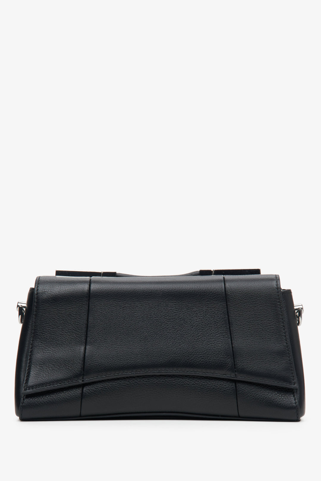 Women's Black Shoulder Bag made of Genuine Leather Estro ER00113775.