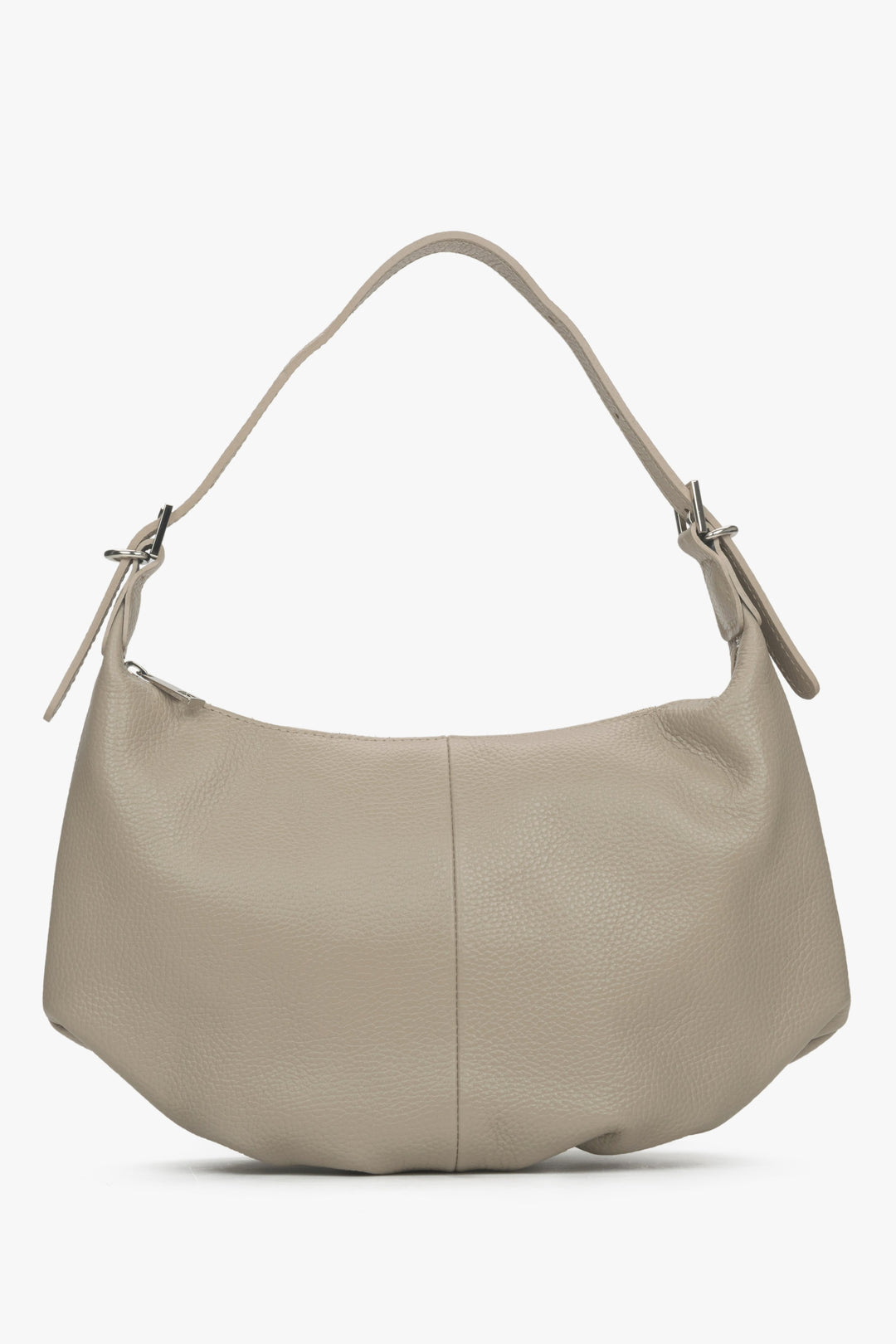 Women's Beige Baguette Bag made of Premium Italian Genuine Leather Estro ER00115036.