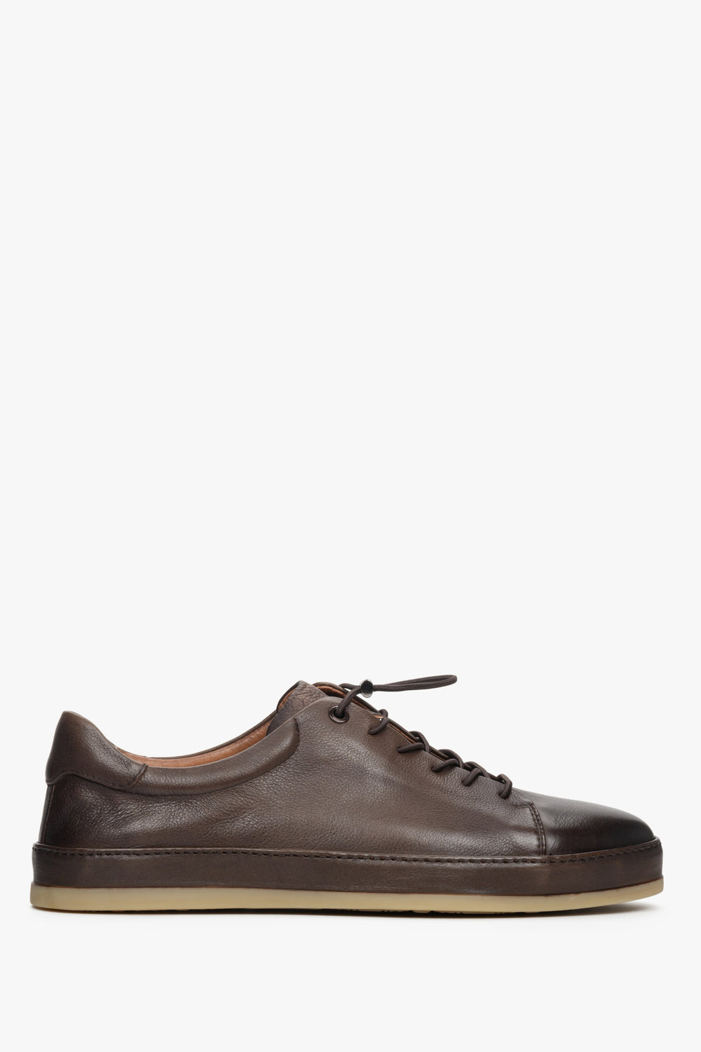 Men's Brown Sneakers made of Genuine Leather Estro ER00112560.