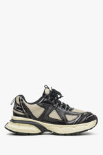 Women's Black & Beige Sneakers with a Flexible Platform ES 8 ER00114597.