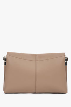 Classic brown crossbody bag by estro, made of genuine leather.