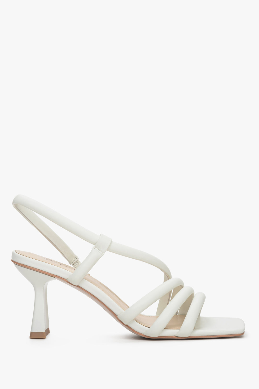 Light Beige Heeled Women's Strappy Sandals Estro ER00111615