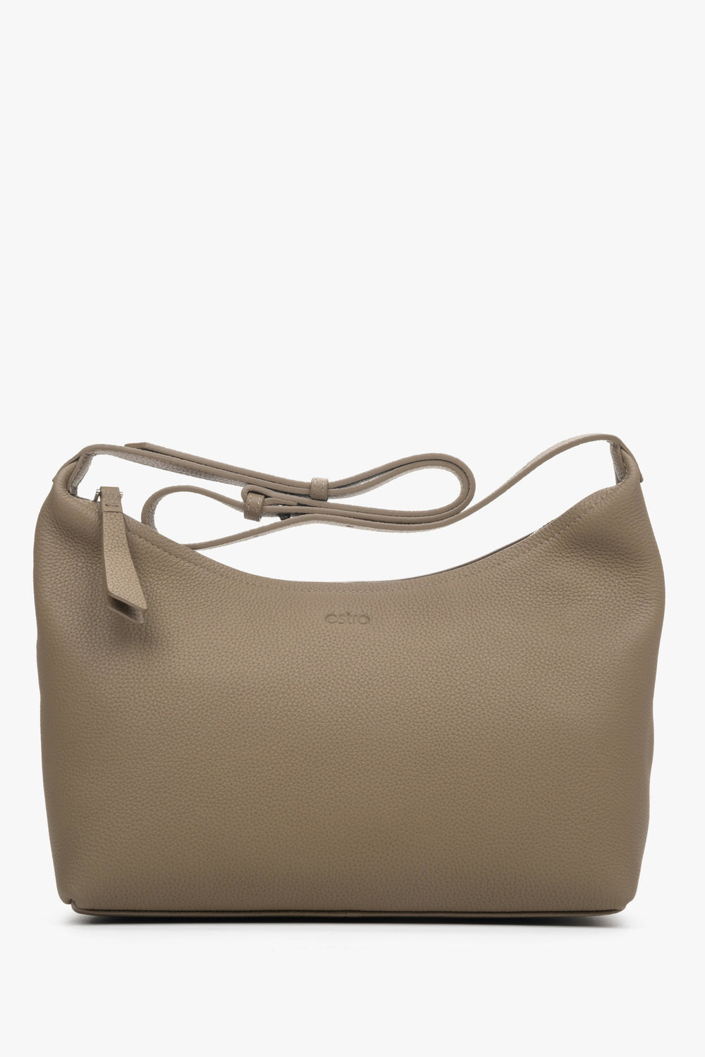 Women's Brown & Grey Shoulder Bag made of Genuine Leather Estro ER00113902.