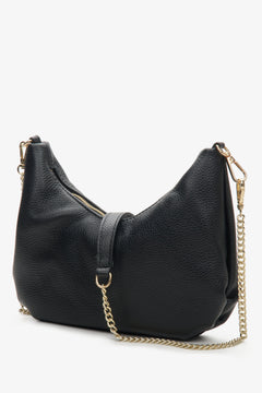 Women's Black Handbag made of Italian Genuine Leather Estro ER00114117.