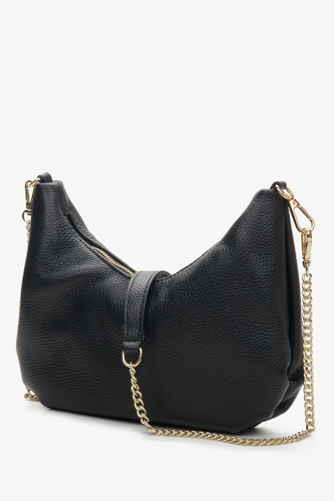 Women's Black Baguette Handbag made of Italian Genuine Leather Estro ER00114117.