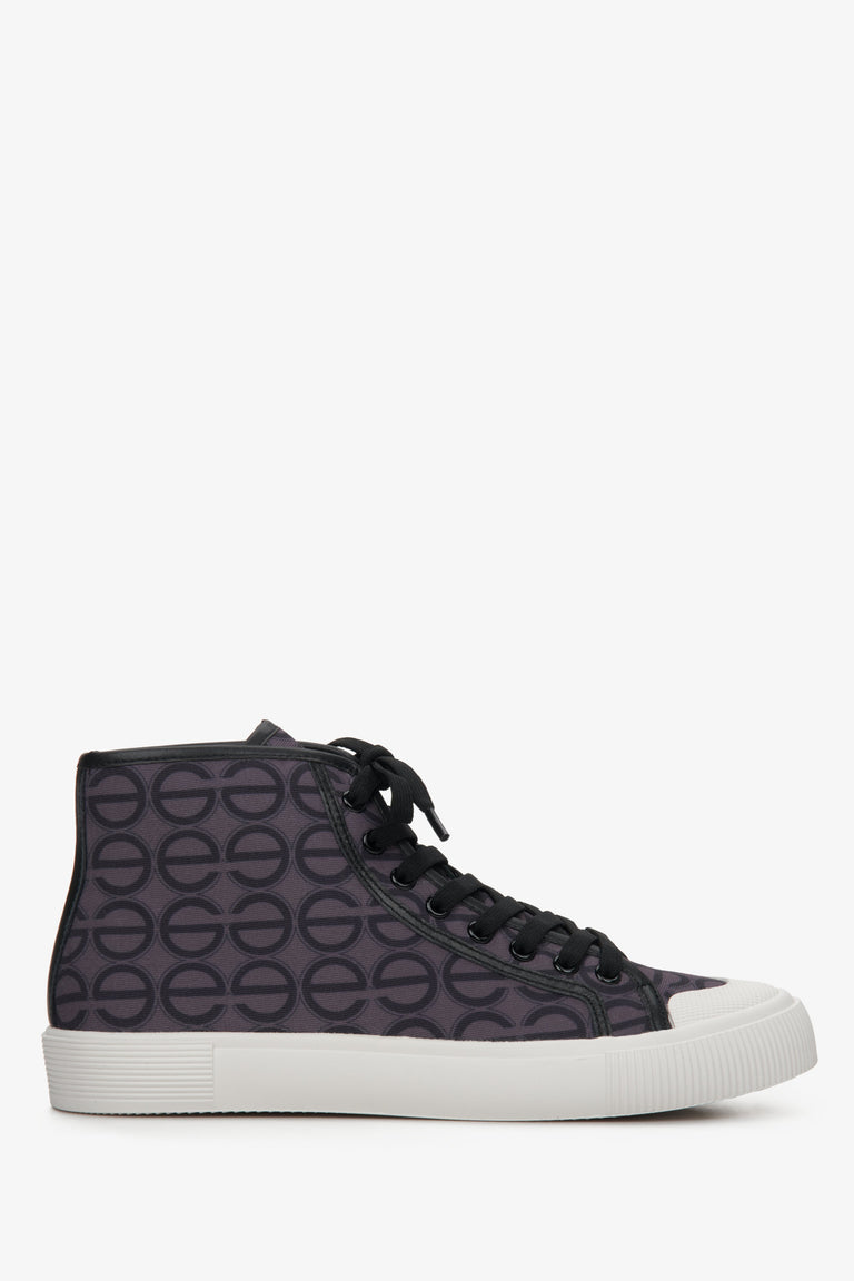 Black & Purple High-Top Women's Sneakers Estro ER00112705