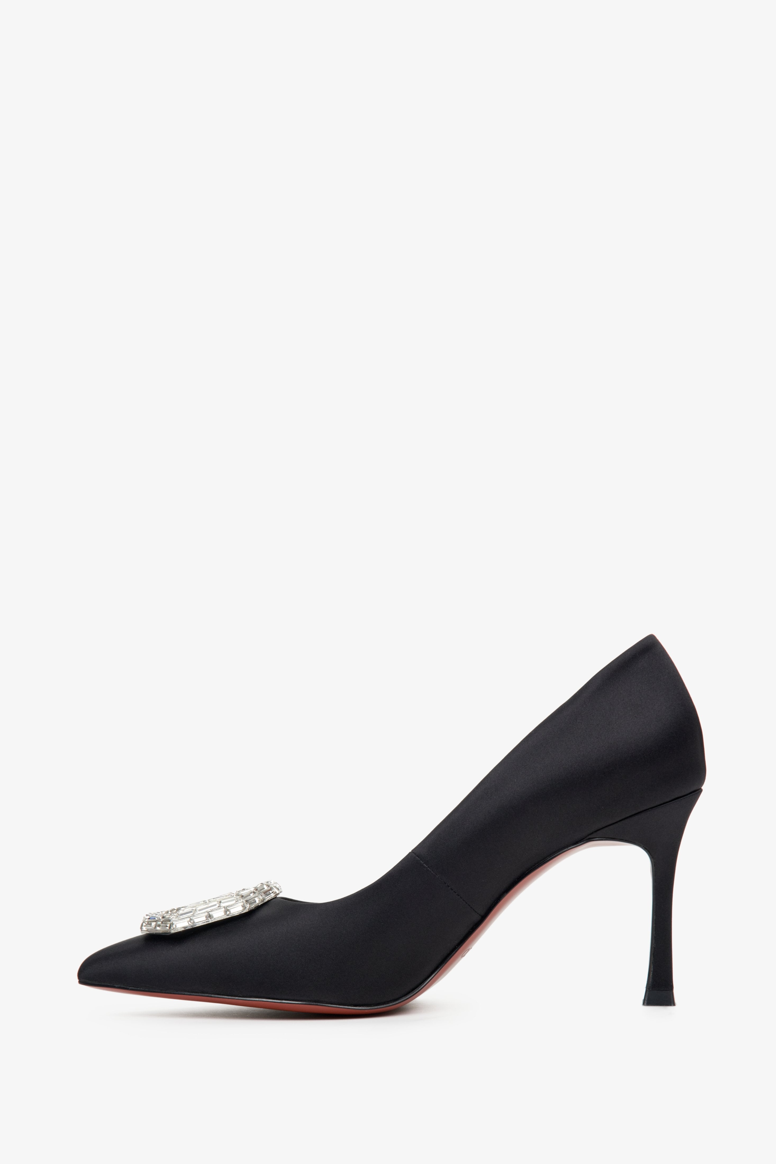 Women's high stiletto heels by Estro with an 8 cm slim heel and sequin embellishment.