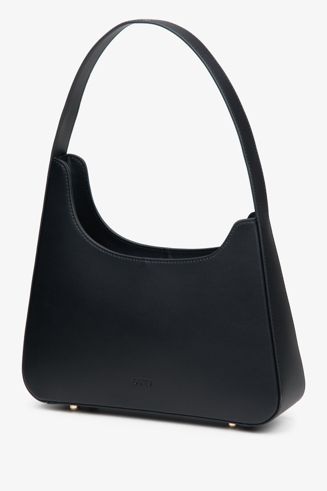 Women's black leather handbag Estro.
