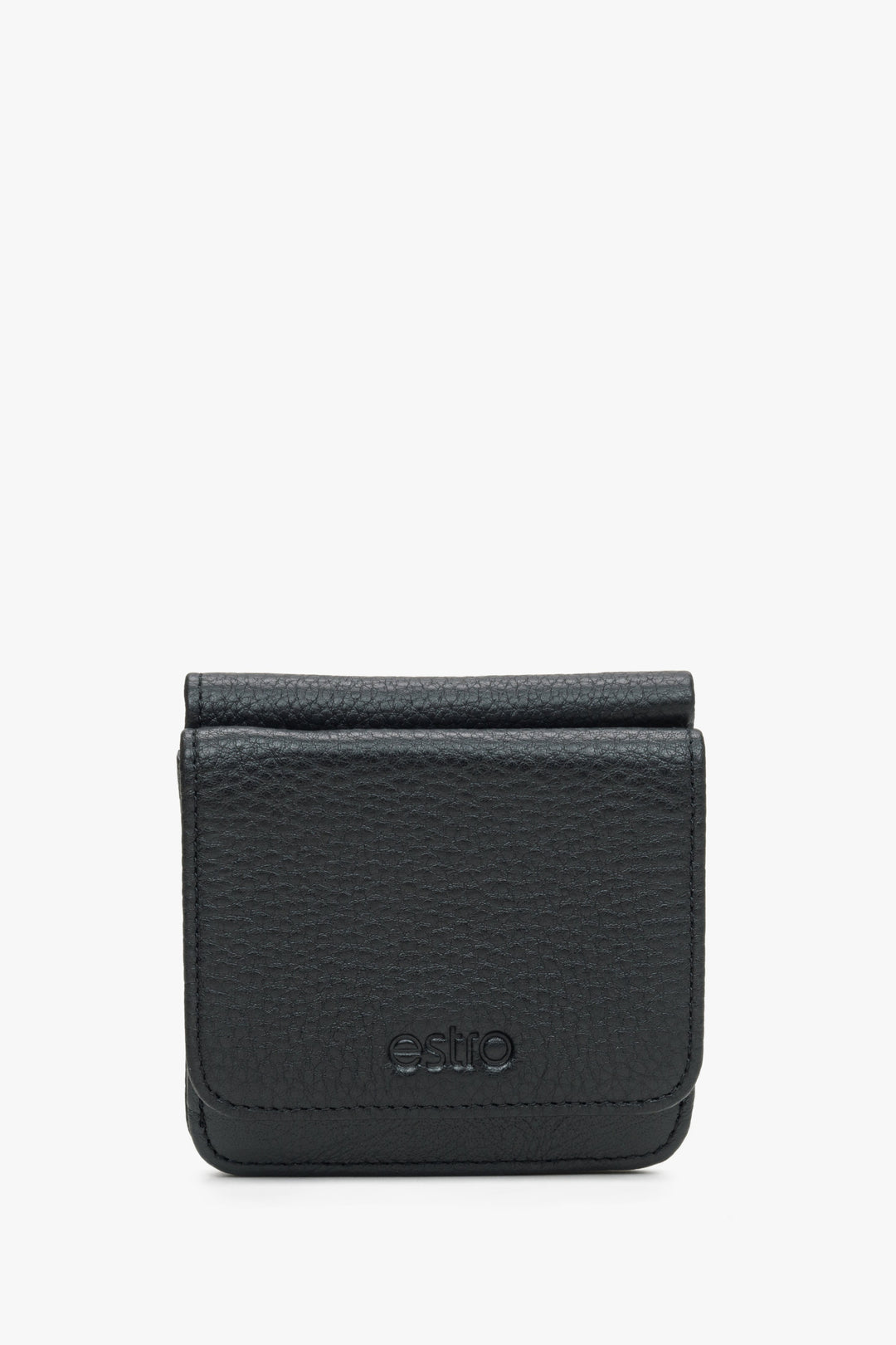 Men's Black Compact Billfold Style Wallet made of Genuine Leather Estro ER00114940.