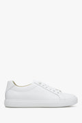 Women's White Low-Top Sneakers made of Genuine Leather Estro ER00111149.