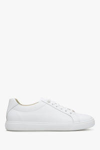 Women's White Low-Top Sneakers made of Genuine Leather Estro ER00111149.