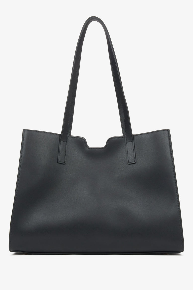 Black women's shopper bag  - reverse.