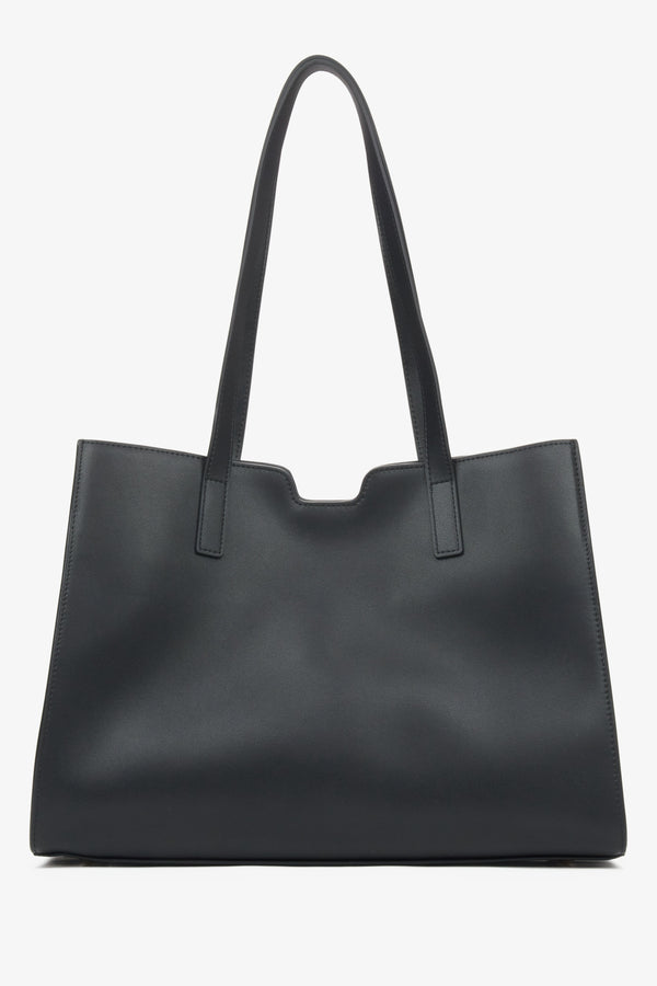 Black women's shopper bag  - reverse.