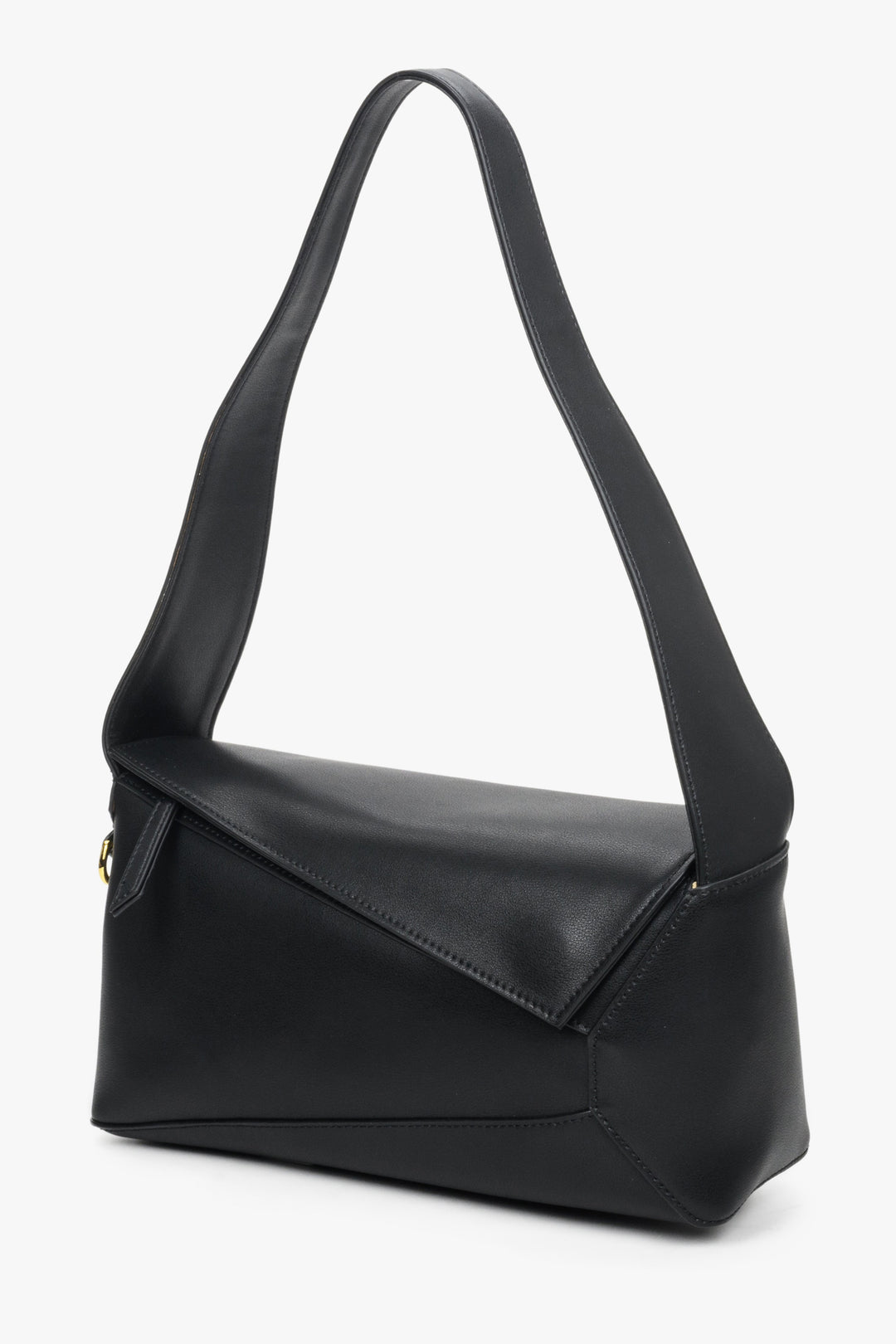 Women's Small Black Handbag made of Genuine Leather Estro ER00112469.