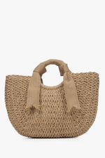 Straw Basket Bag with Beige Decorative Handle Estro ER00115479.