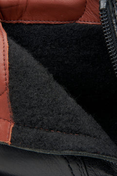  Estro men's boots - close-up of the inside of the shoe.
