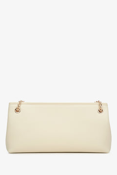 Women's light beige leather bag - reverse.
