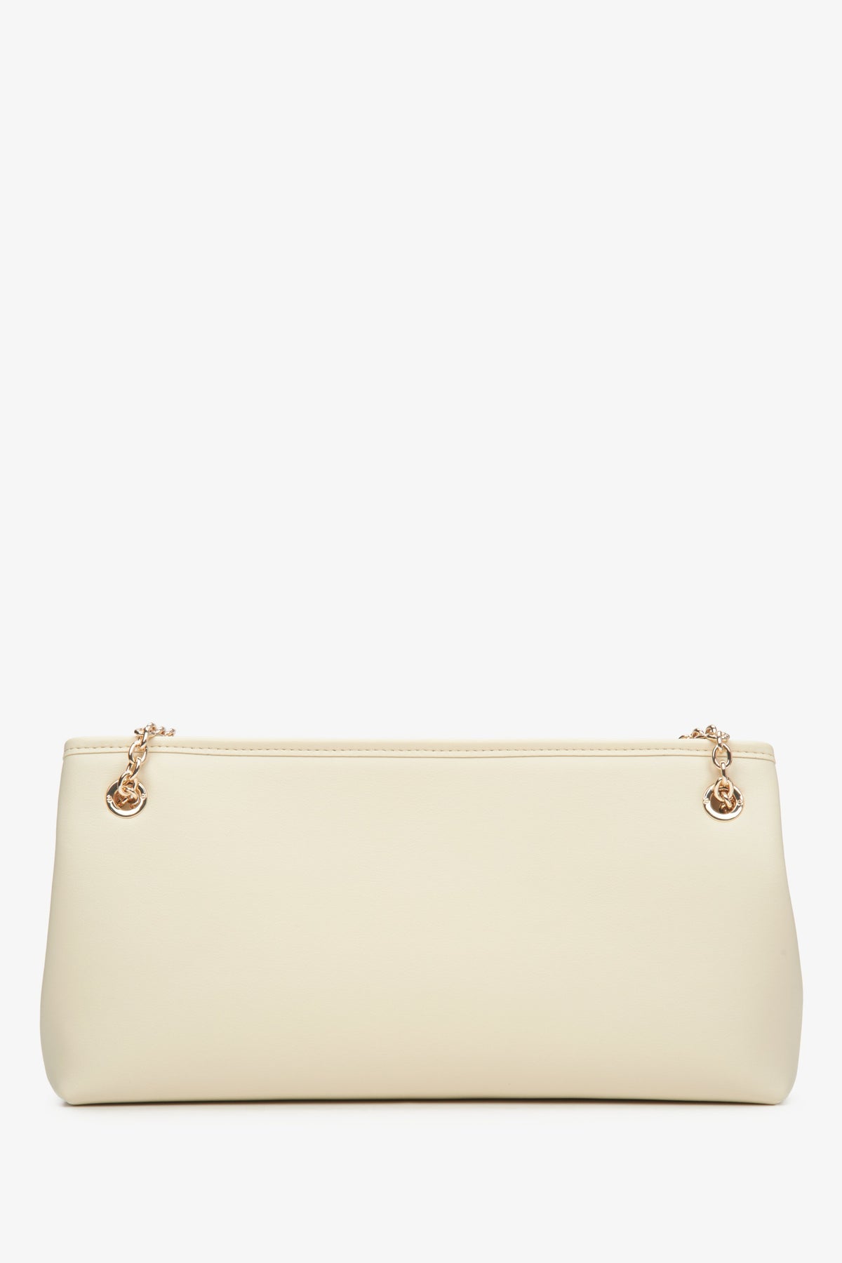 Women's light beige leather bag - reverse.