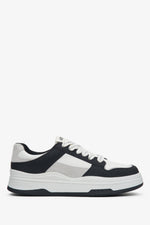 Women's White and Black Leather Sneakers ES 8 ER00113317.