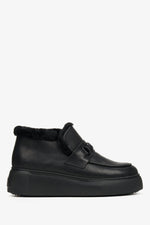 Women's Low Black Boots made of Genuine Leather Estro ER00112118 - shoe profile.