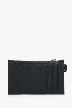Men's black leather pouch-style wallet.