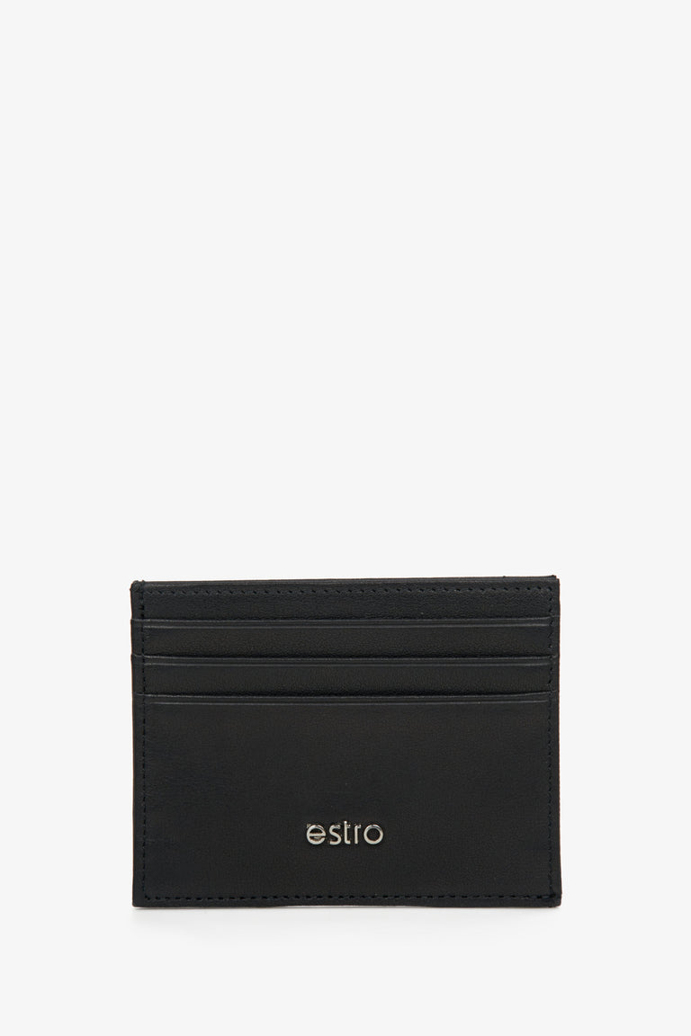 Men's Small Black Document Holder made of Genuine Leather Estro ER00114457.
