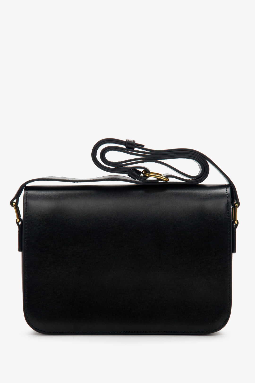 Women's small leather bag by Estro - back of the bag.