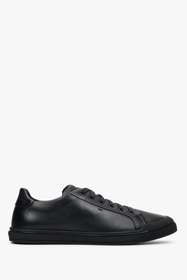 Men's Black Sneakers made of Genuine Leather Estro ER00112461.