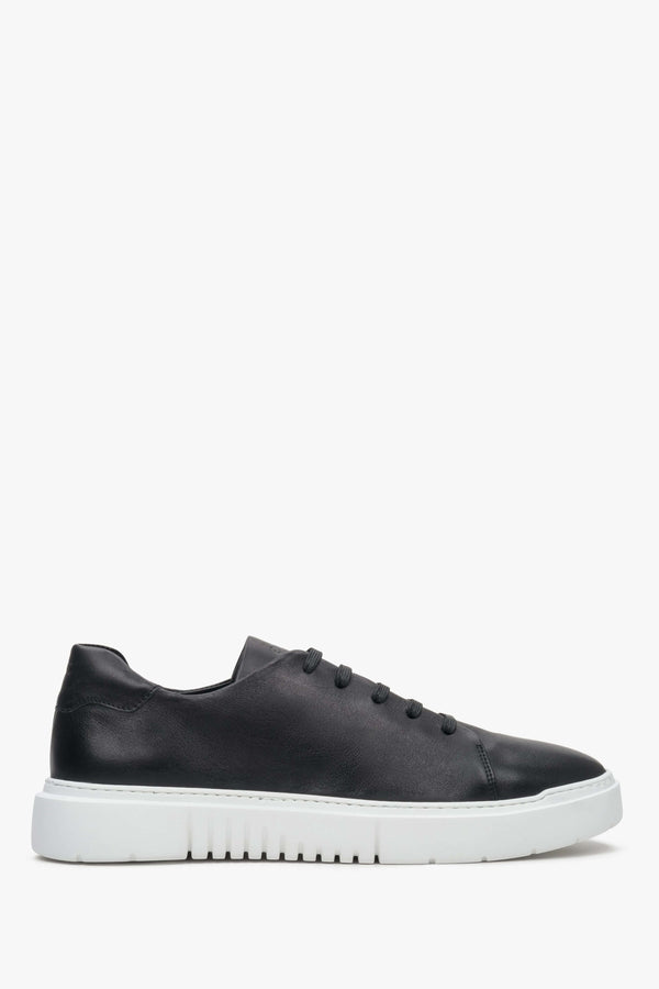 Men's Black Sneakers made of Genuine Leather Estro ER0011138.