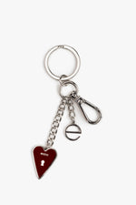 Women's Silver & Burgundy Keychain Estro ER00116272