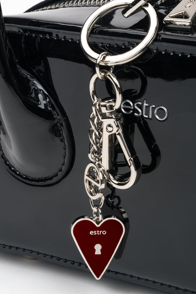 Women's Silver & Burgundy Keychain Estro ER00116272