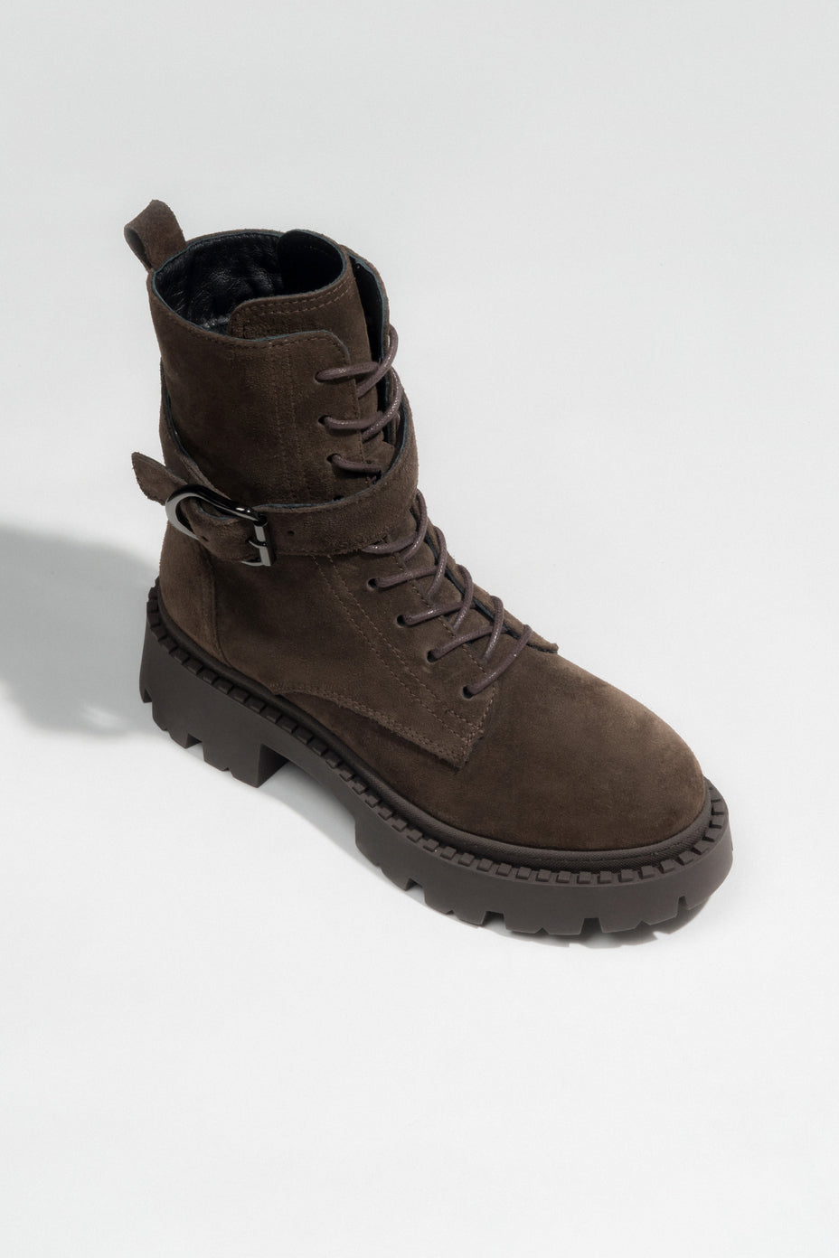 Saddle Brown Ankle Boots for Women Crafted from Genuine Italian Velour by Estro.