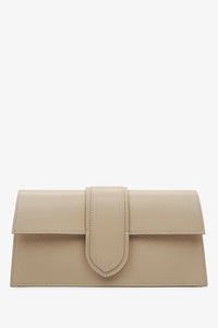 Women's Sand Beige Shoulder Bag made with Premium Italian Leather Estro ER00115278