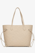 Women's Beige Leather Shopper Bag Estro ER00115046.