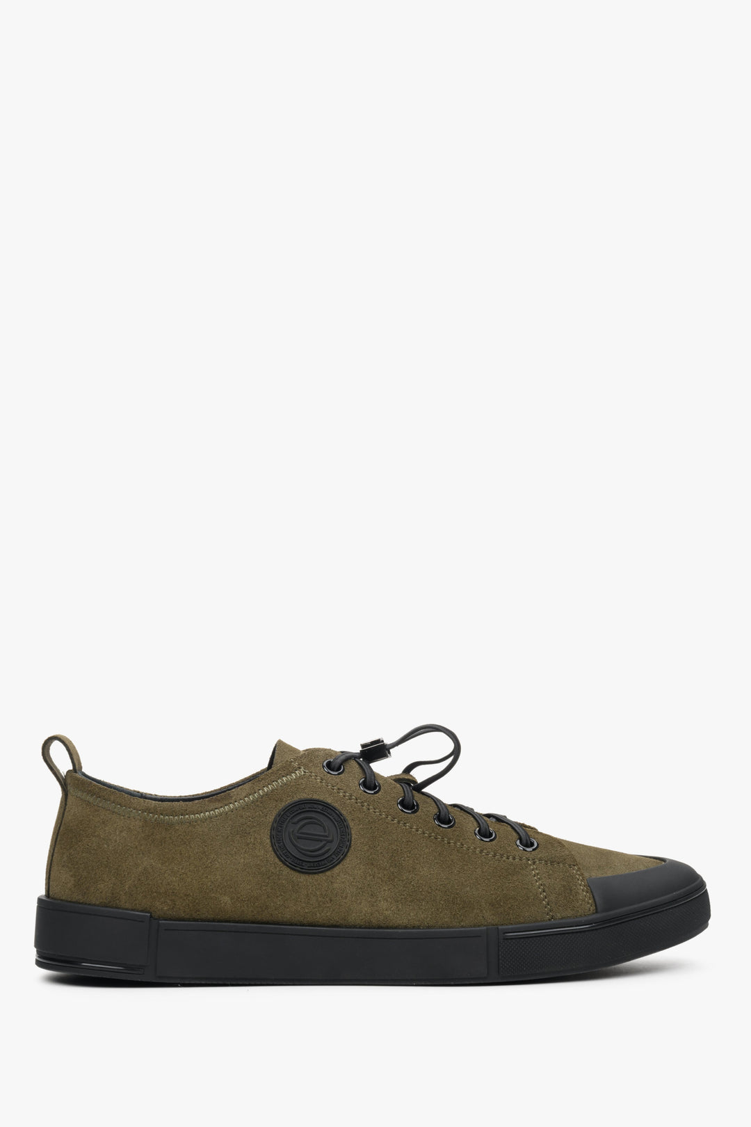 Men's Green Sneakers made of Genuine Leather for Fall Estro ER00112636.
