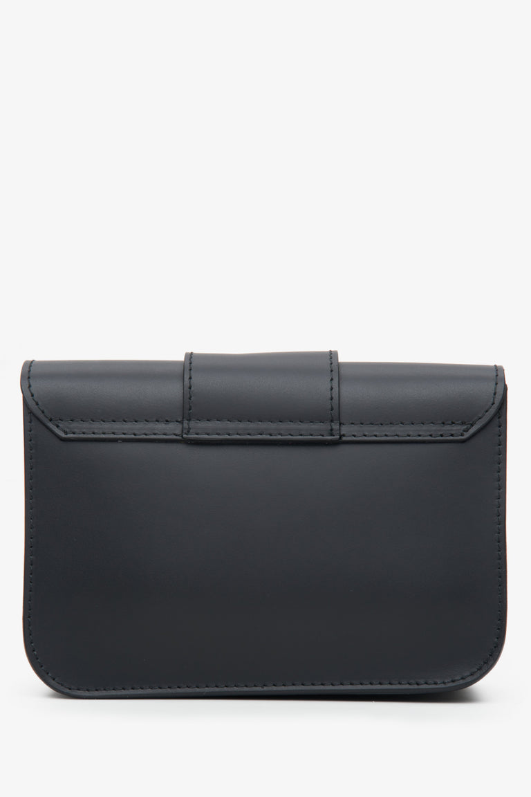 Women's black crossbody bag made in Italy.