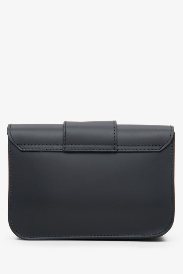 Women's black crossbody bag made in Italy.