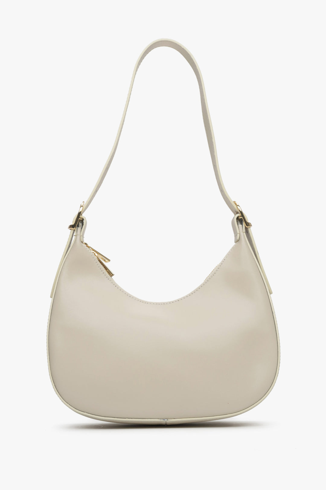 Women's beige Estro handbag made of Italian genuine leather.