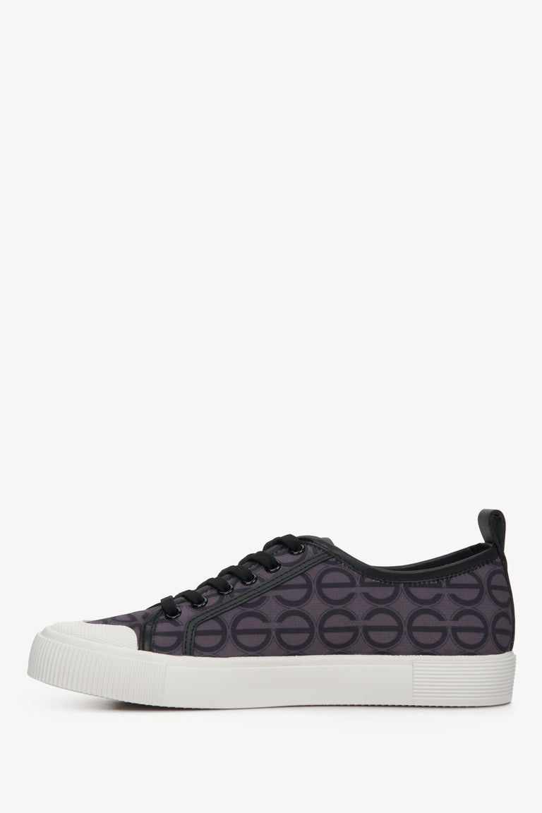 Women's Black & Purple Low-Top Sneakers Estro ER00112704