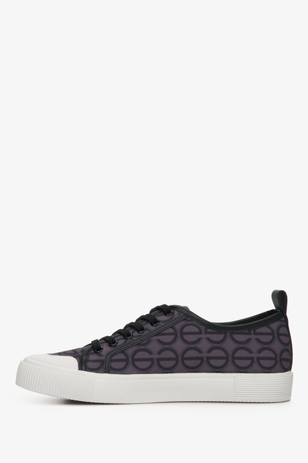 Women's Black & Purple Low-Top Sneakers Estro ER00112704