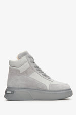 Grey High-top Women's Suede Winter Sneakers ES 8 ER00112331.