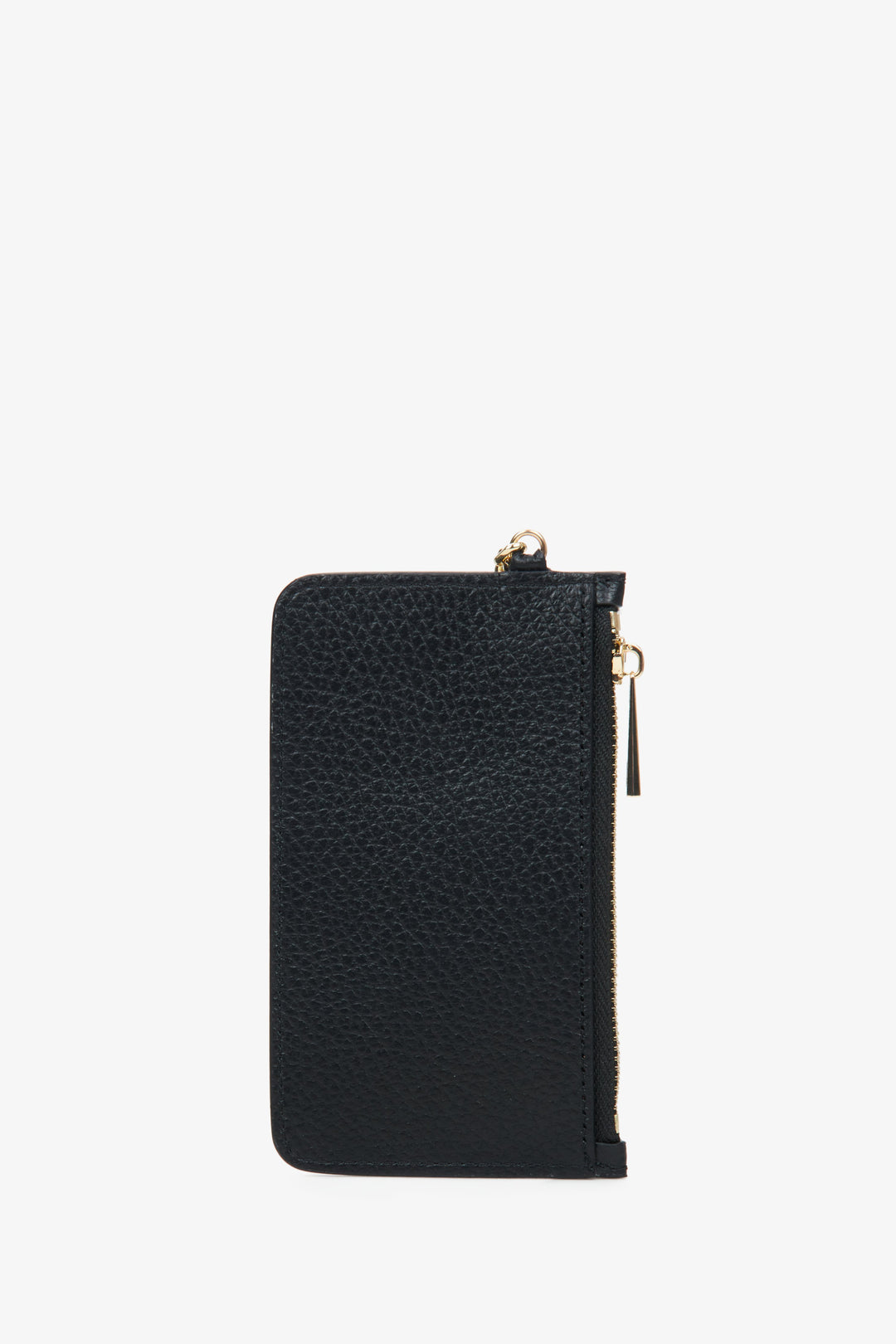 Estro women's compact black wallet - reverse side.