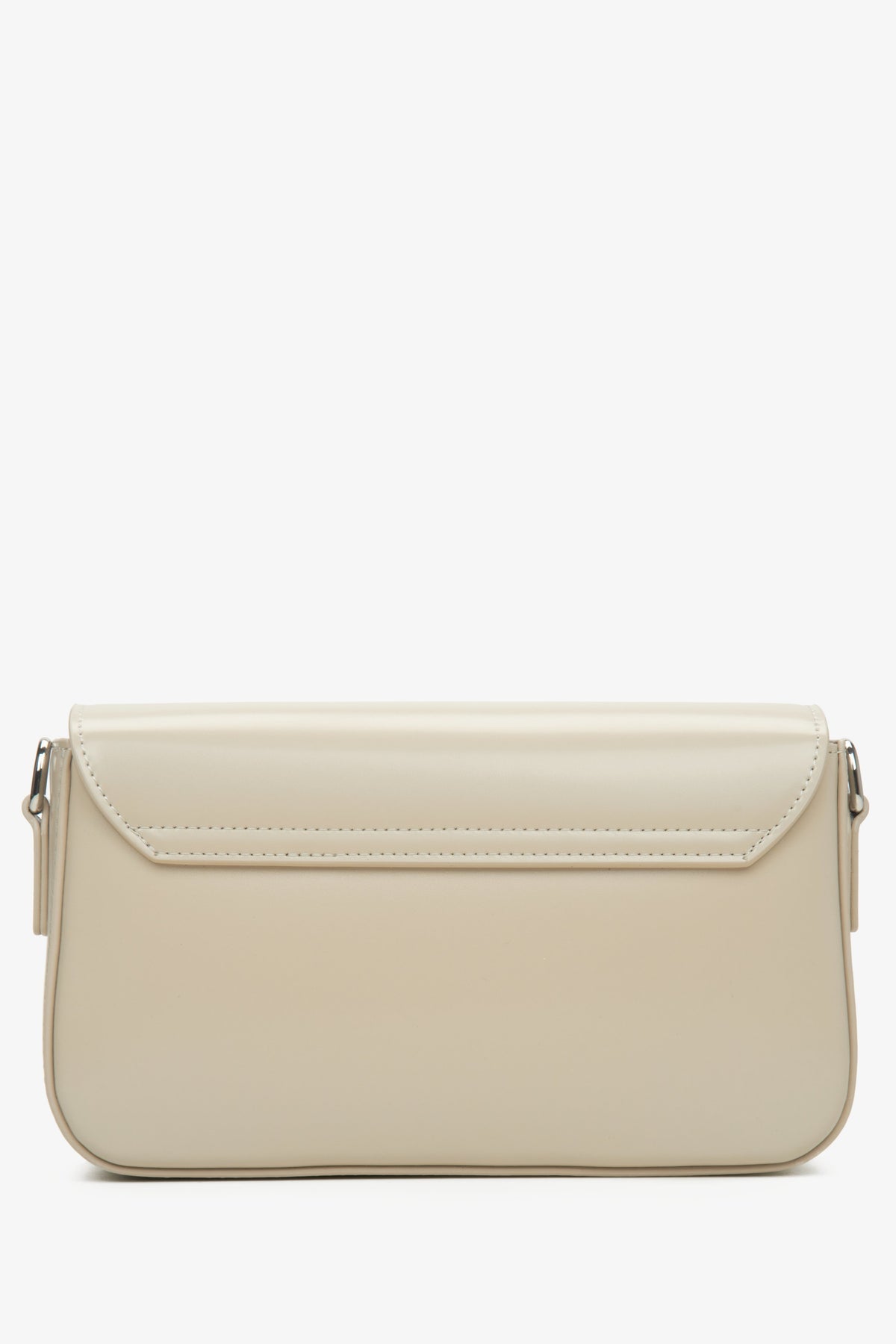 Handy beige women's bag by Estro - rear view.