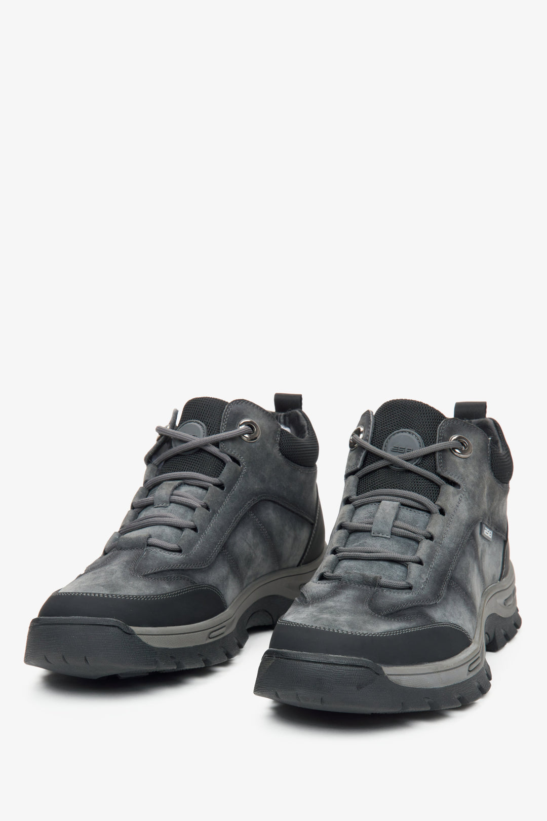 Dark grey nubuck men's sneakers by ES8.