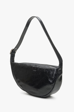 Women's Black Shoulder Bag made of Patent Leather Estro ER00114442.