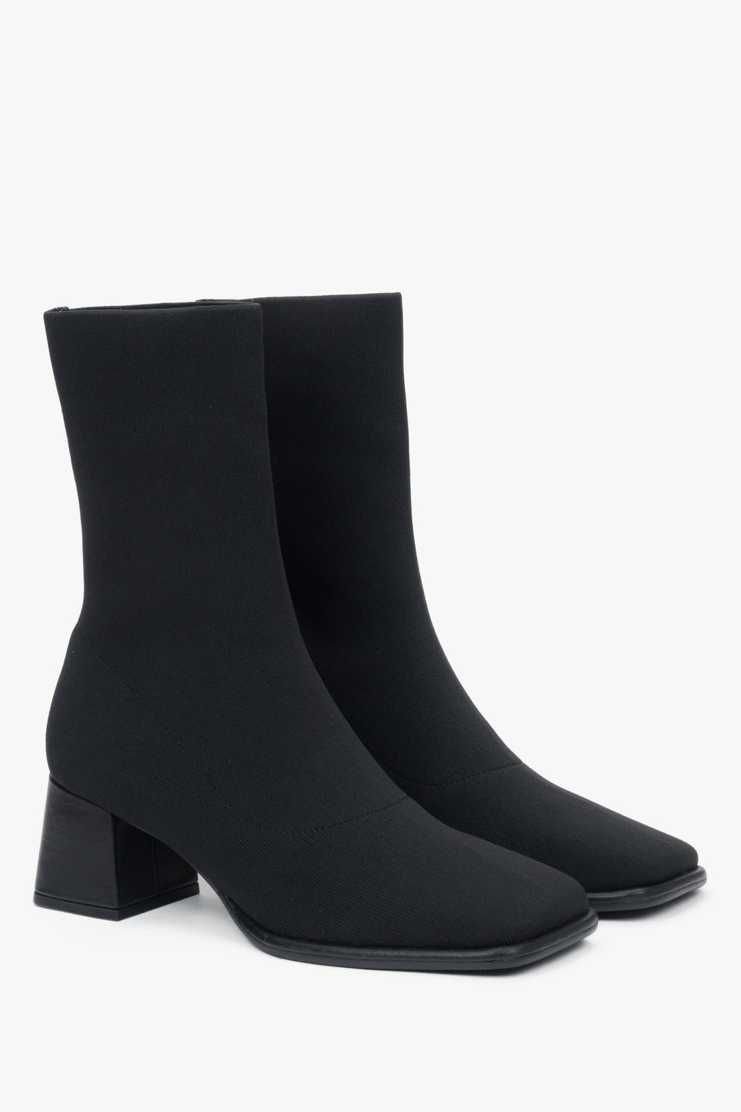 Black Ankle Boots for Women Featuring a Low Heel and Soft Shaft by Estro