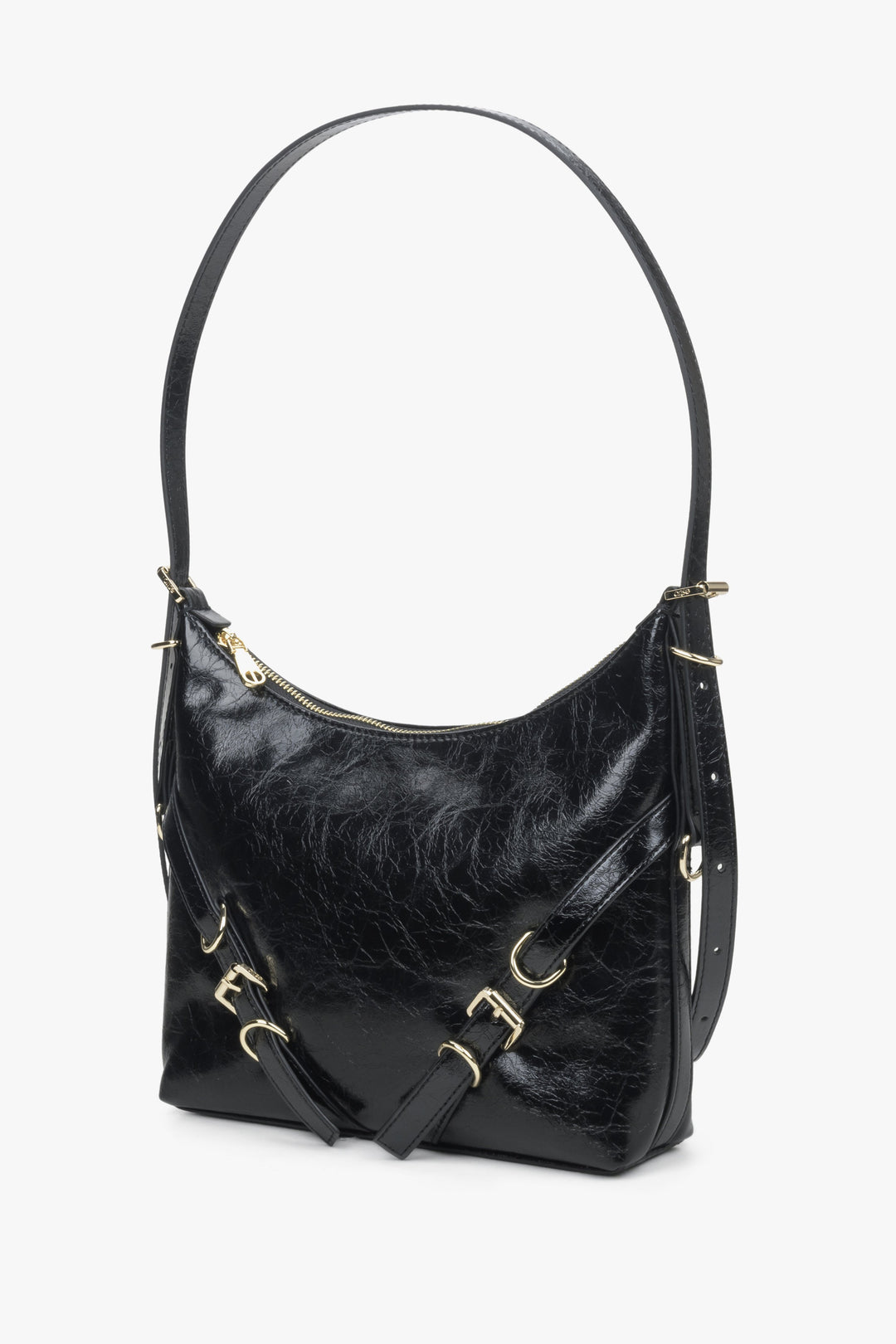 Women's black Estro leather handbag.