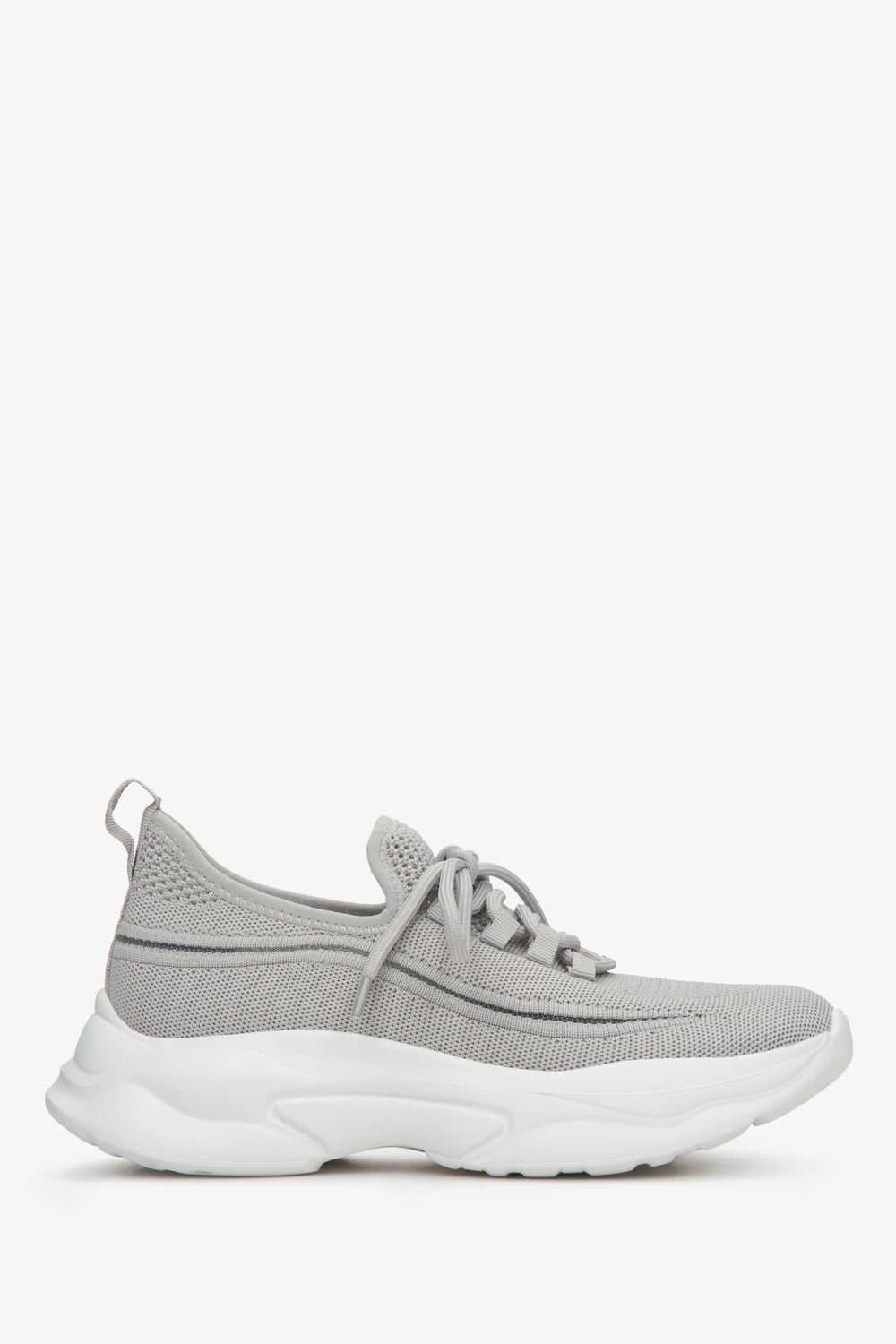 Grey Low-Top Women's Mesh Sneakers Estro ER00113220