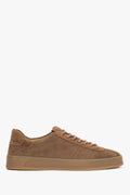 Women's Brown Low-Top Sneakers made of Premium Italian Genuine Velour Estro ER00119232.