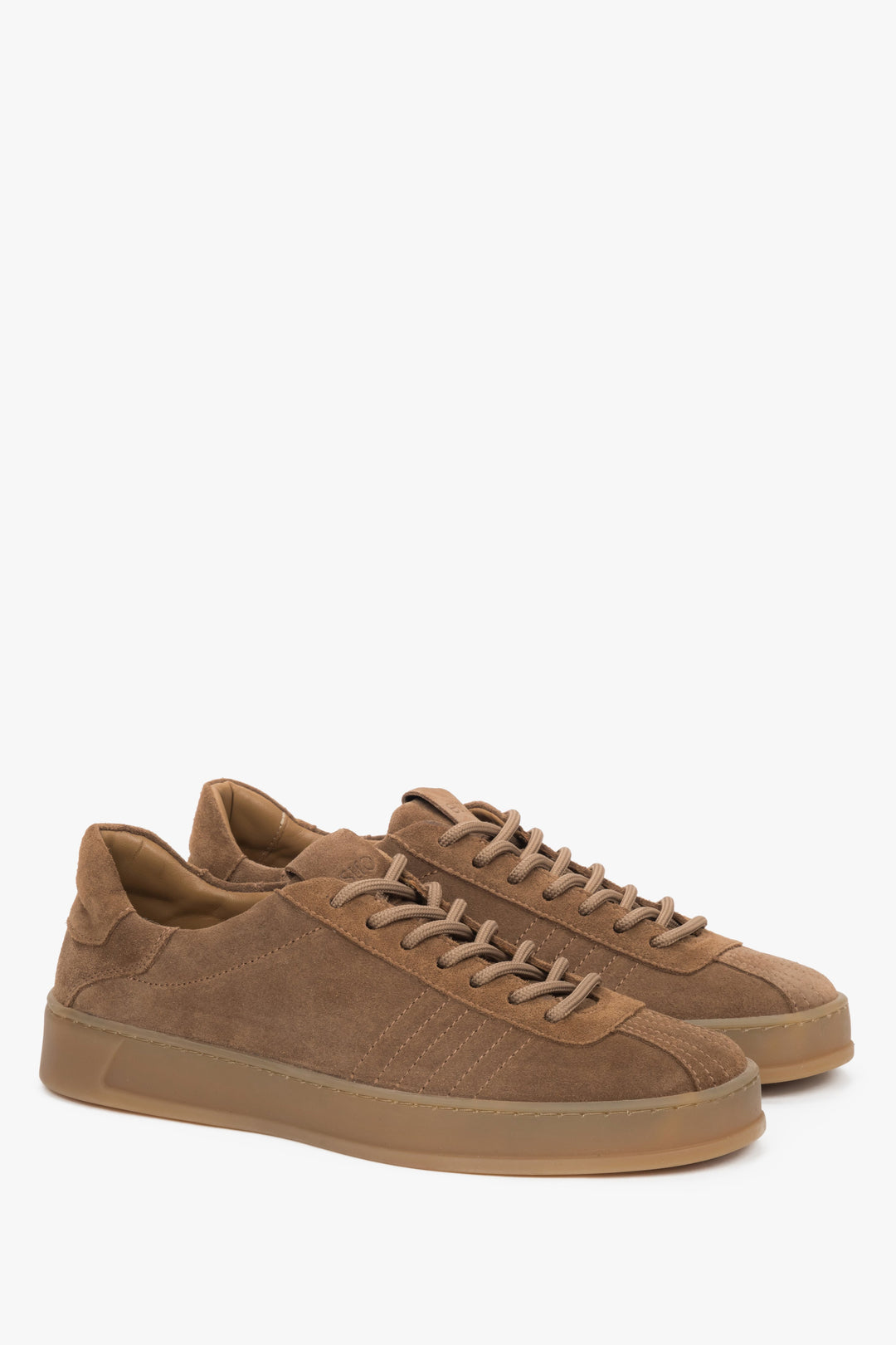 Women's brown sneakers made of premium Italian genuine velour.
